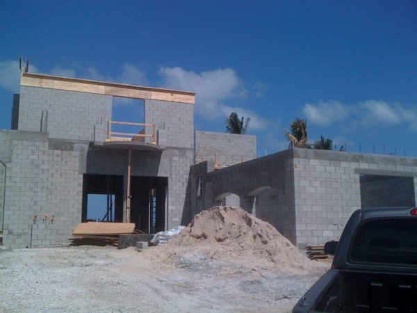 custom home in north palm beach shell construction
