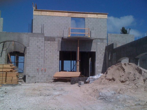 custom home in north palm beach shell construction