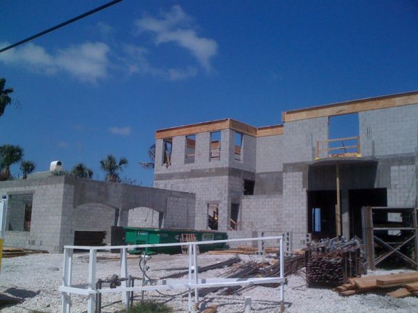 custom home in north palm beach shell construction